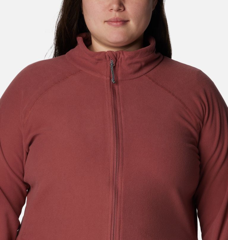 Women's Back Beauty Full Zip Jacket - Plus Size, Color: Beetroot, image 4