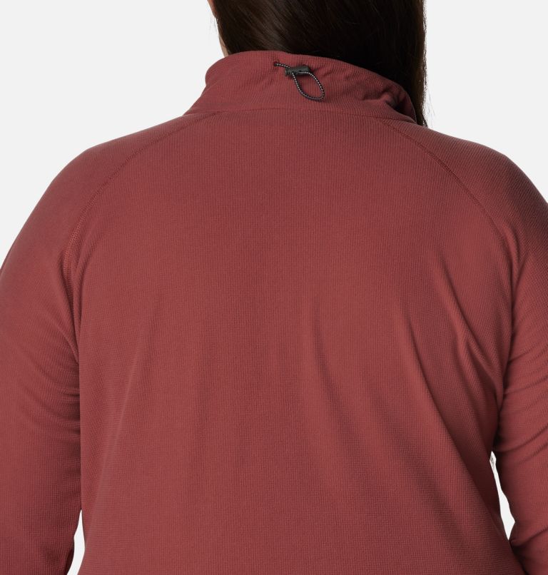 Thumbnail: Women's Back Beauty Full Zip Jacket - Plus Size, Color: Beetroot, image 5