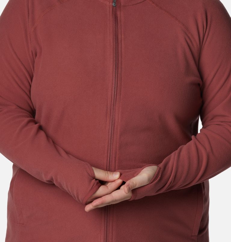 Women's Back Beauty Full Zip Jacket - Plus Size, Color: Beetroot, image 7