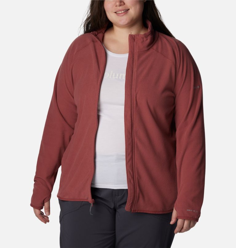 Thumbnail: Women's Back Beauty Full Zip Jacket - Plus Size, Color: Beetroot, image 8