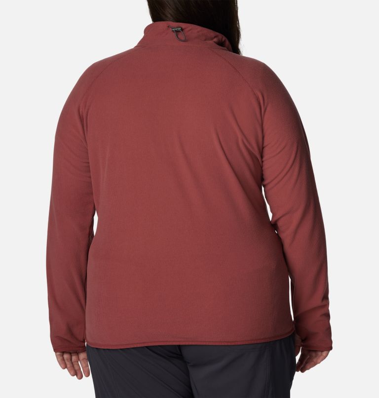 Thumbnail: Women's Back Beauty Full Zip Jacket - Plus Size, Color: Beetroot, image 2