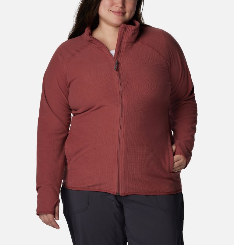 Women's Back Beauty Full Zip Jacket - Plus Size, Color: Beetroot, image 1