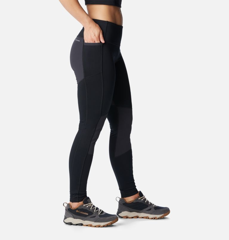 Thumbnail: Women's Back Beauty Warm Hybrid Leggings, Color: Black, image 3