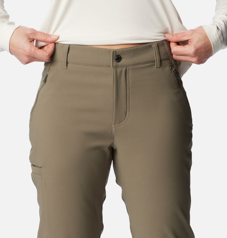 Pantalon chaud à coquille souple Back Beauty pour femmes, Color: Stone Green, image 4