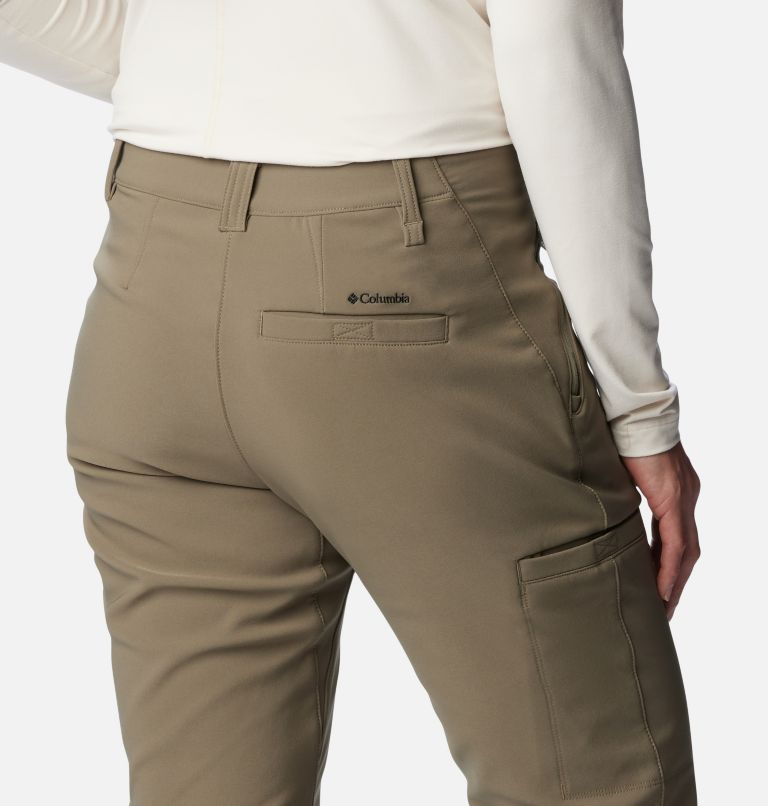 Thumbnail: Pantalon chaud à coquille souple Back Beauty pour femmes, Color: Stone Green, image 5