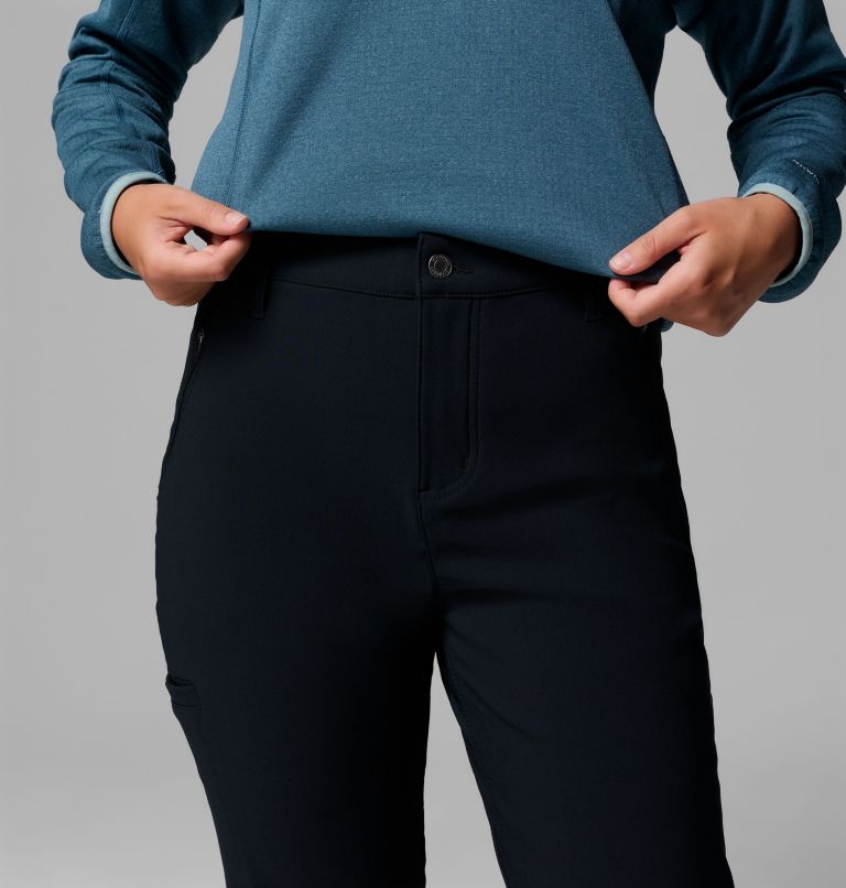Pantalones de senderismo softshell Back Beauty Warm para mujer, Color: Black, image 5