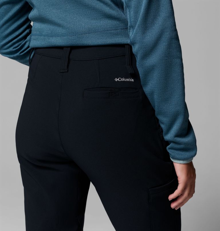 Pantalones de senderismo softshell Back Beauty Warm para mujer, Color: Black, image 7