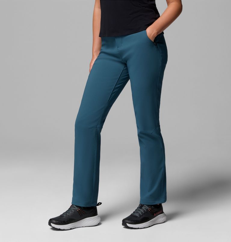 Pantalones de senderismo softshell Back Beauty Warm para mujer, Color: Everblue, image 4