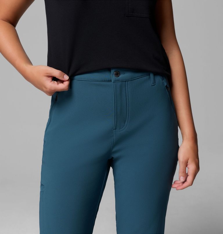 Pantalones de senderismo softshell Back Beauty Warm para mujer, Color: Everblue, image 5