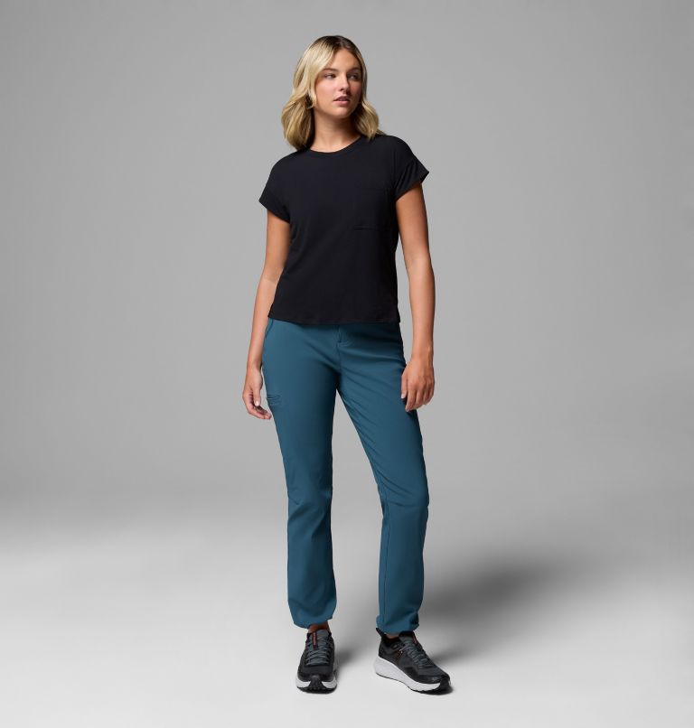 Pantalones de senderismo softshell Back Beauty Warm para mujer, Color: Everblue, image 2