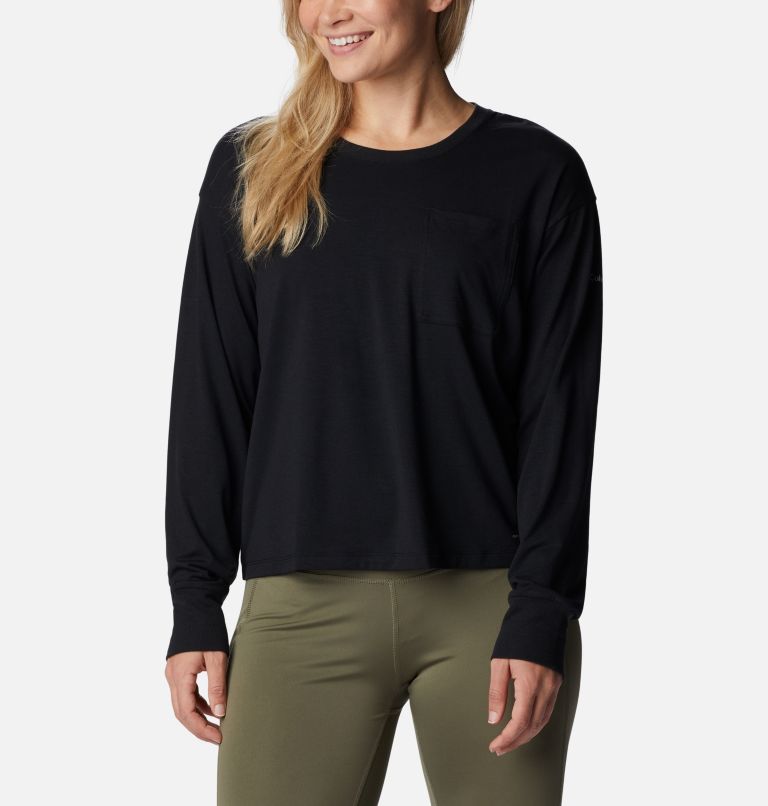 Women's Boundless Trek Long Sleeve Shirt, Color: Black, image 5
