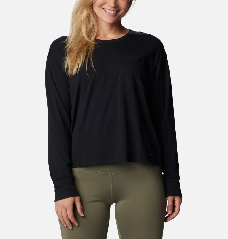 Women's Boundless Trek Long Sleeve Shirt, Color: Black, image 1