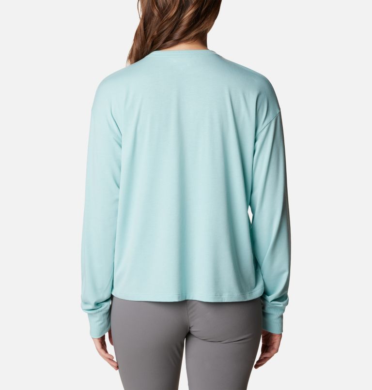 Women's Boundless Trek Long Sleeve Shirt, Color: Aqua Haze, image 2