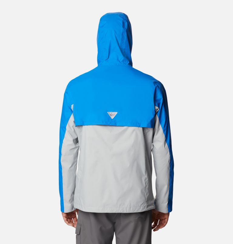 Men's PFG Storm II Jacket, Color: Hyper Blue, Cool Grey, image 2