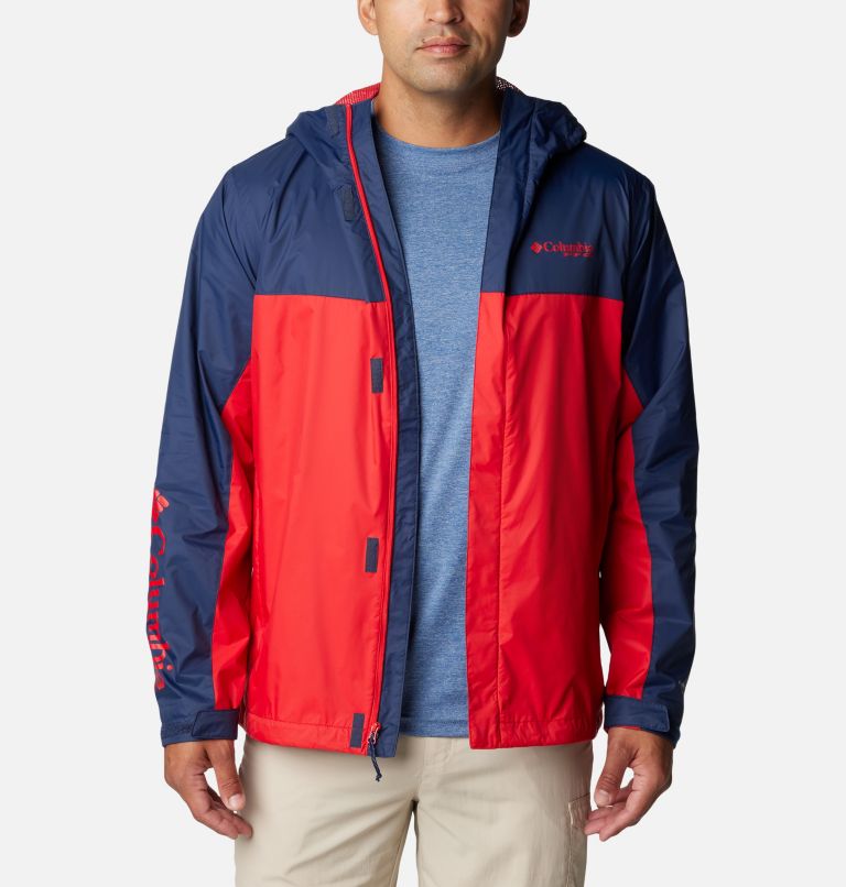 Men's PFG Storm II Jacket, Color: Collegiate Navy, Red Spark, image 9