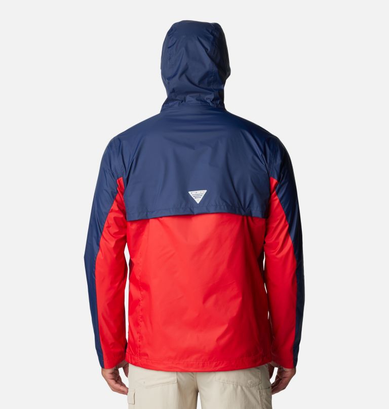 Men's PFG Storm II Jacket, Color: Collegiate Navy, Red Spark, image 2