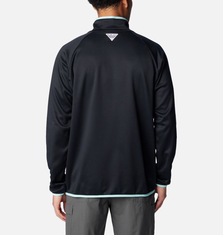 Columbia Sportswear PFG Terminal Fleece 1/4 Zip - Mens - Black / Gulf Stream