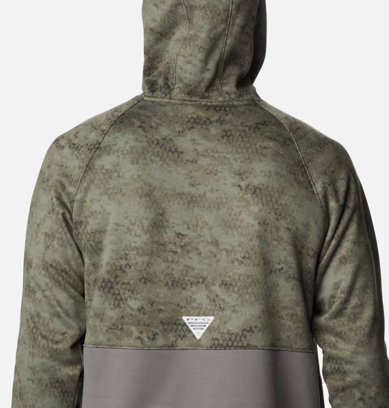 Men's PFG Super Terminal Fleece Hoodie, Color: Cypress PFG Camo, City Grey, image 5
