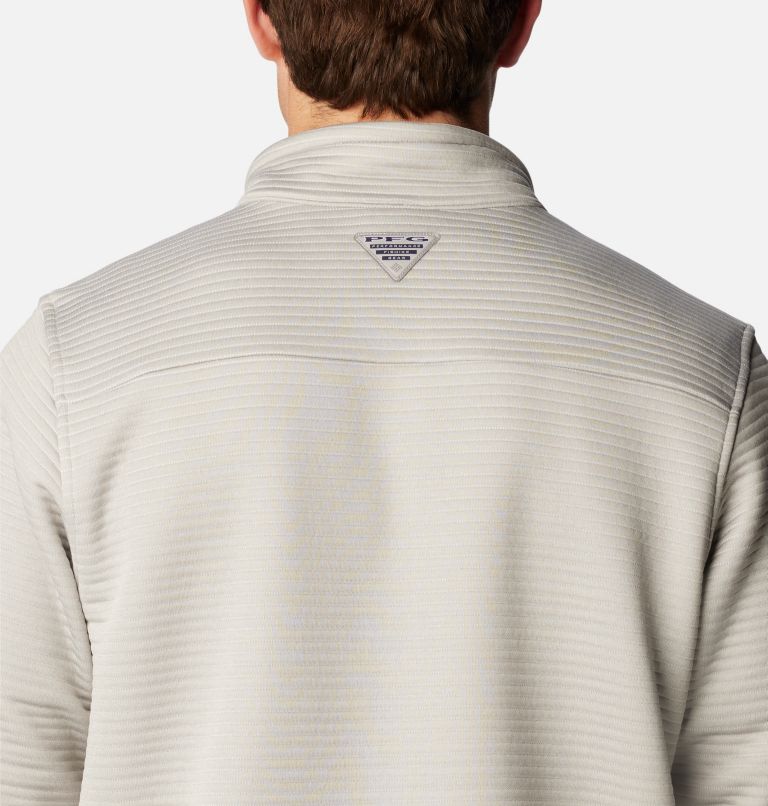 Men's PFG Bonefish Quarter Zip Pullover, Color: Cool Grey, image 5