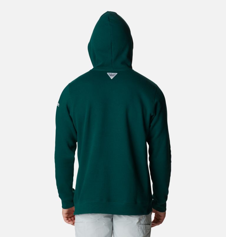 Men's PFG Crested Beaut Hoodie, Color: Dark Ivy Fish Tree Graphic, image 2