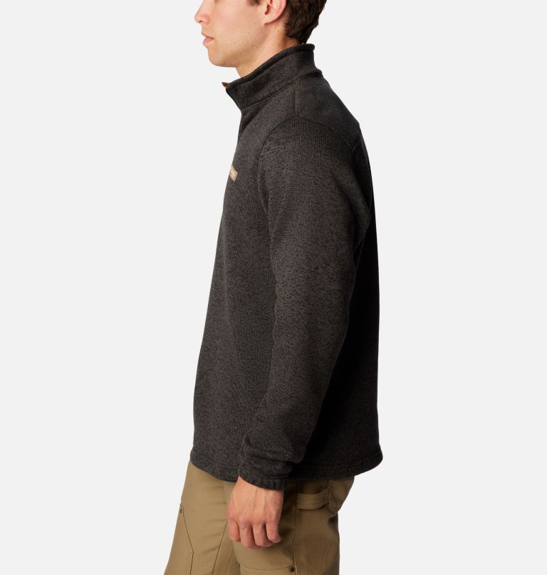 Men's PHG Bucktail Quarter Zip Pullover, Color: Black Heather, Realtree Edge, image 3