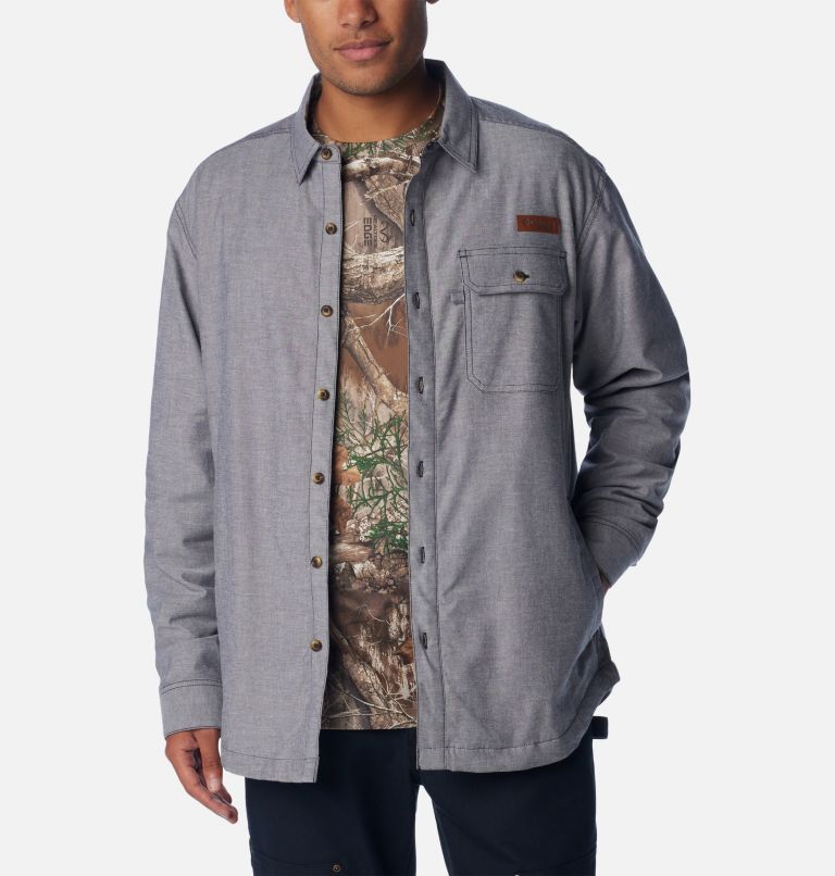 Thumbnail: Manteau-chemise doublé PHG Roughtail pour hommes, Color: Black, RT Edge, image 1