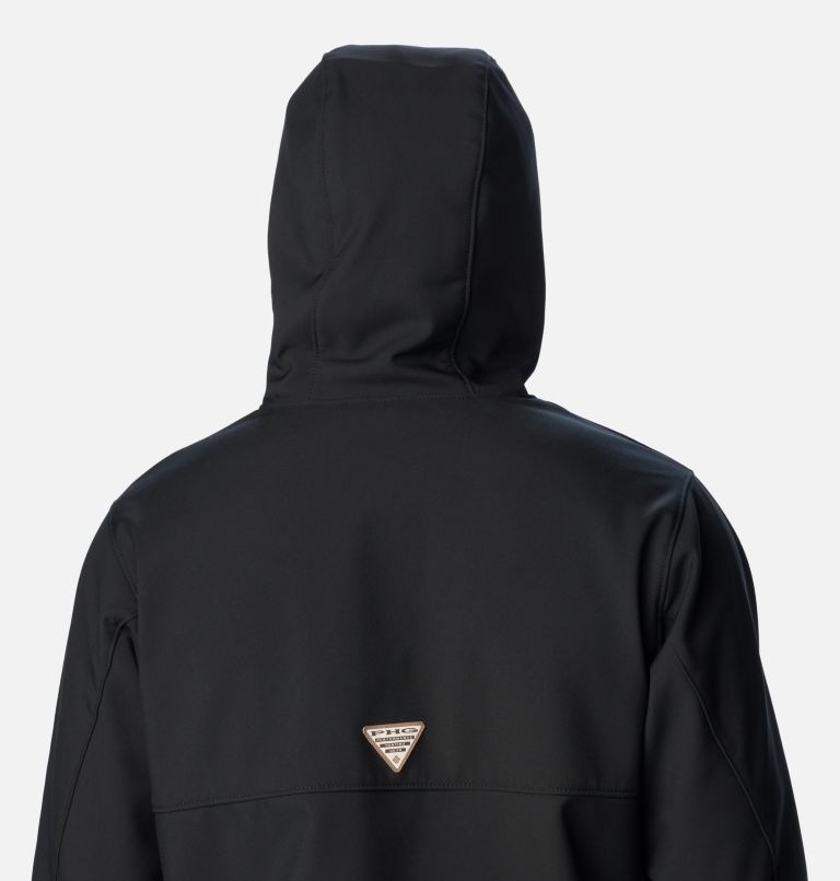 Men's PHG Ascender Softshell Hooded Jacket, Color: Black, Realtree Edge, image 6