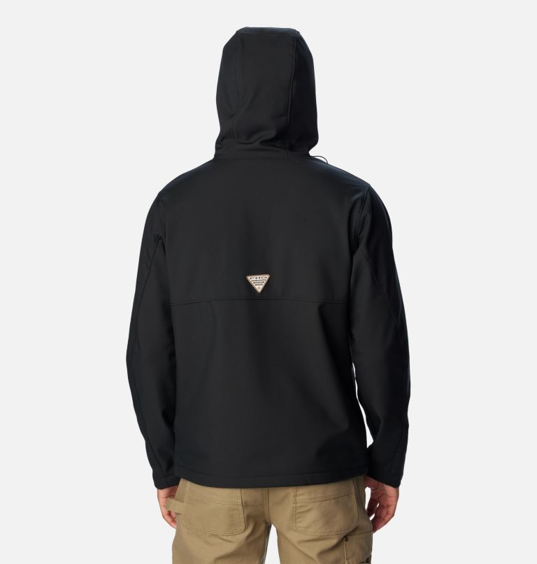 Thumbnail: Men's PHG Ascender Softshell Hooded Jacket, Color: Black, Realtree Edge, image 2