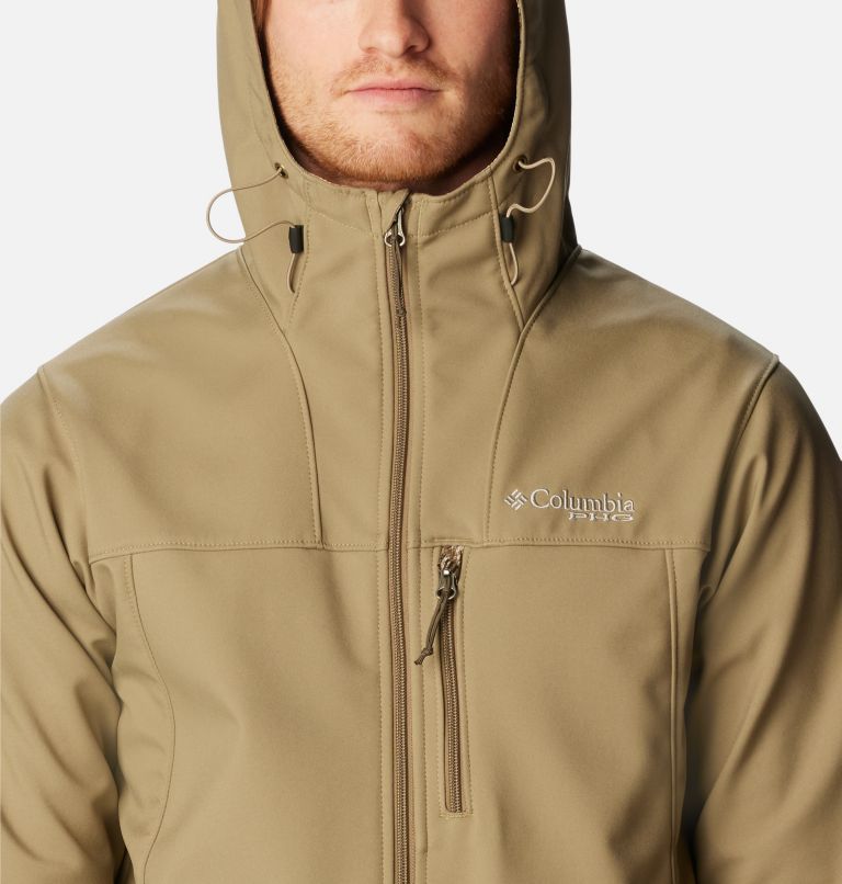 Men's PHG Ascender Softshell Hooded Jacket, Color: Flax, Realtree Edge, image 4