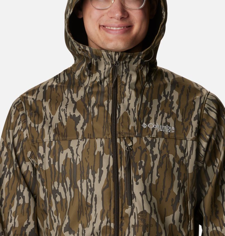 Thumbnail: Men's PHG Ascender Softshell Hooded Jacket, Color: Mossy Oak Bottomland, image 4