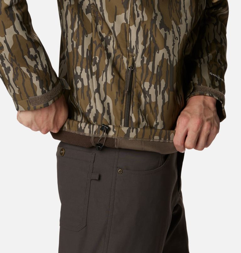 Men's PHG Ascender Softshell Hooded Jacket, Color: Mossy Oak Bottomland, image 7