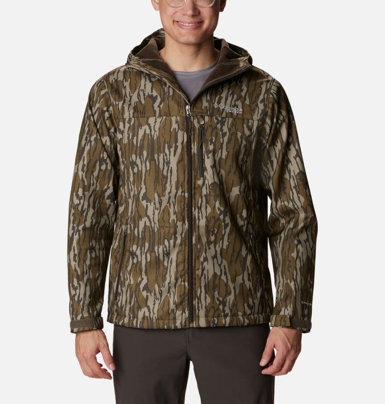 Men's PHG Ascender Softshell Hooded Jacket, Color: Mossy Oak Bottomland, image 1