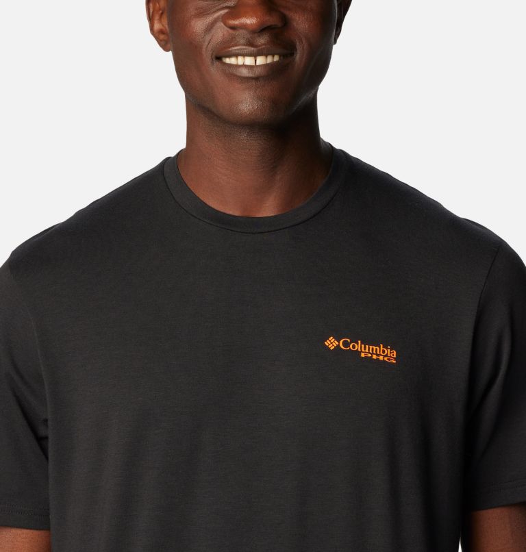 Men's PHG Seasonal Short Sleeve Tech T-Shirt, Color: Black, Blaze Buck Star, image 4