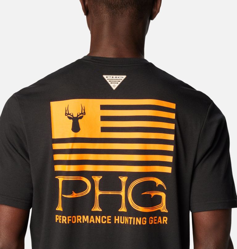 Men's PHG Seasonal Short Sleeve Tech T-Shirt, Color: Black, Blaze Buck Star, image 5