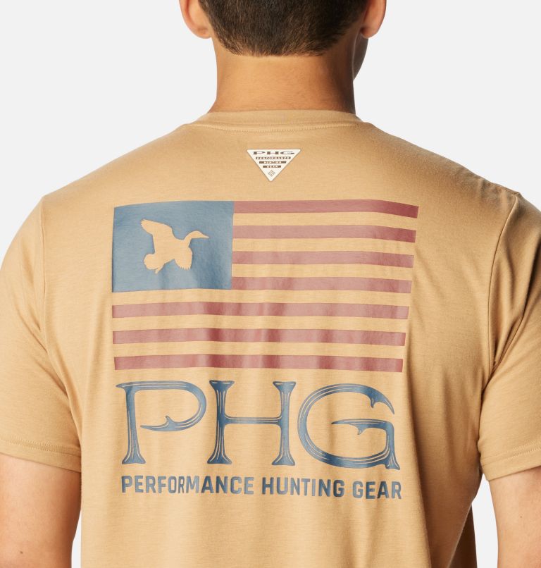Men's PHG Seasonal Short Sleeve Tech T-Shirt, Color: Sahara, Red Rocks Duck Star, image 5