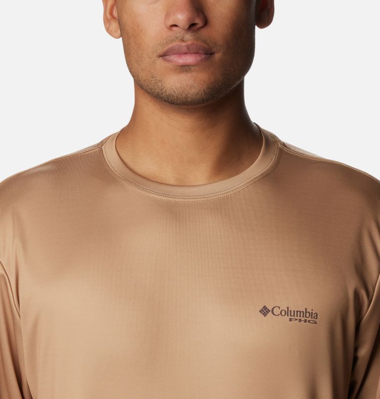 Men's PHG Terminal Shot Camo Triangle Long Sleeve Shirt, Color: Sahara, RT Edge Antlers, image 4