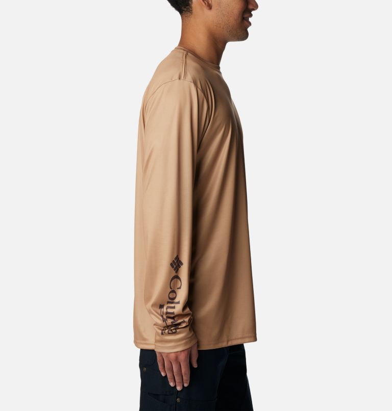 Men's PHG Terminal Shot Camo Triangle Long Sleeve Shirt, Color: Sahara, RT Edge Antlers, image 6