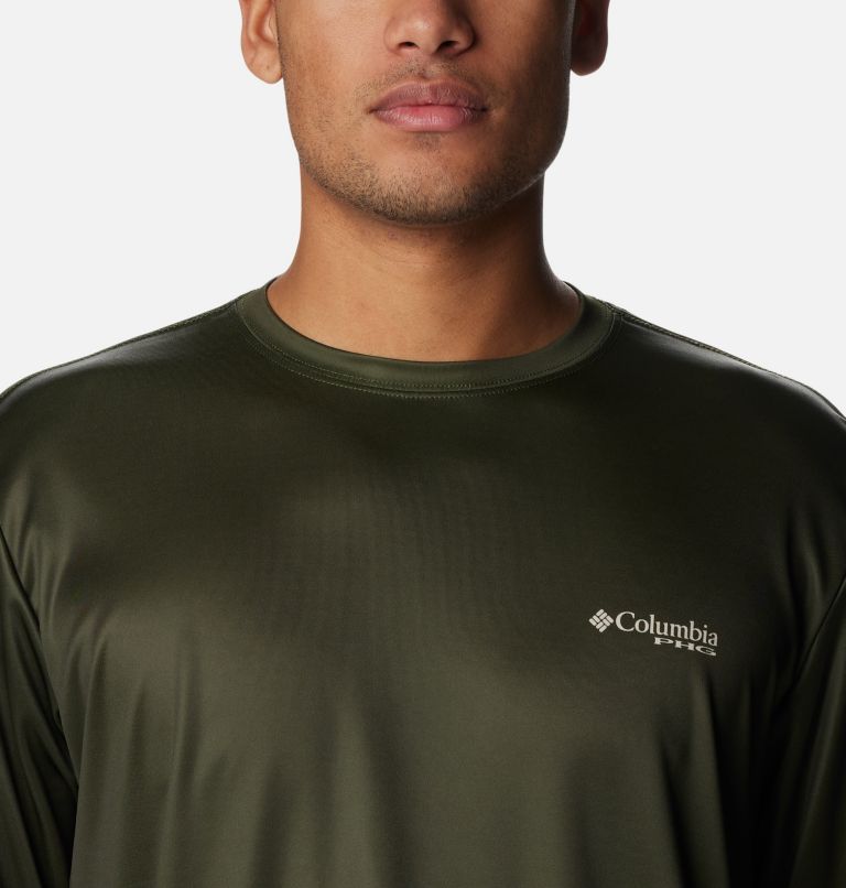 Men's PHG Terminal Shot Camo Triangle Long Sleeve Shirt, Color: Surplus Green, RT Max5 Waterfowl, image 4
