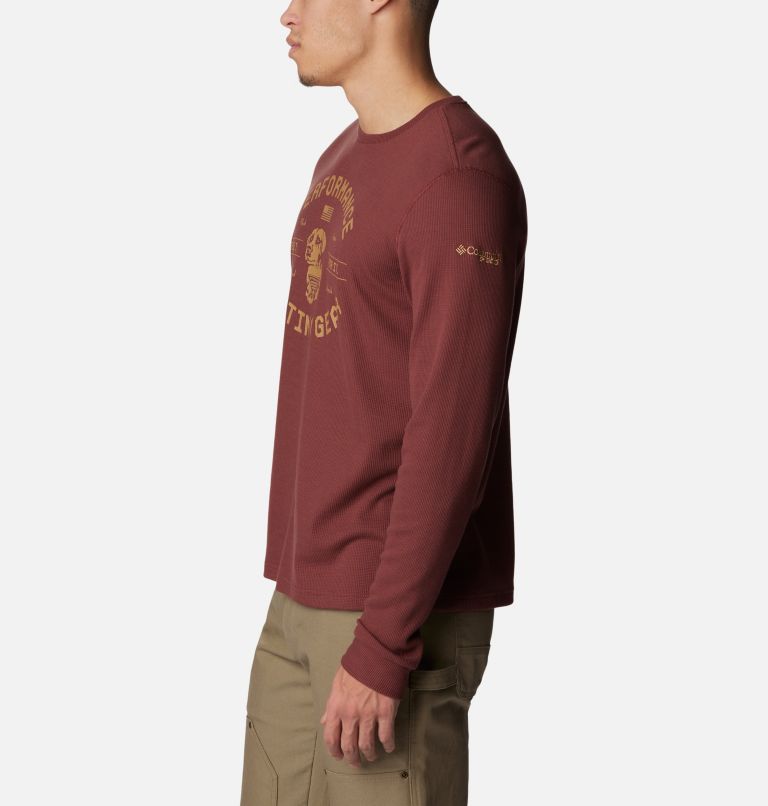 Men's PHG Built For It Waffle Long Sleeve Shirt, Color: Red Rocks, Sahara Dog, image 3