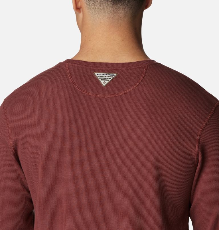 Thumbnail: Men's PHG Built For It Waffle Long Sleeve Shirt, Color: Red Rocks, Sahara Dog, image 5