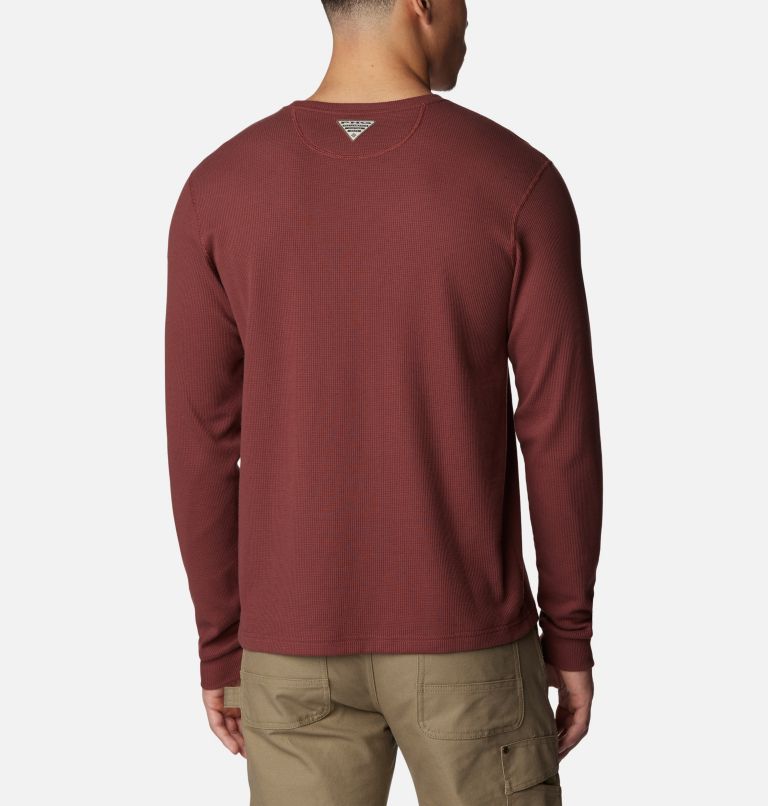 Men's PHG Built For It Waffle Long Sleeve Shirt, Color: Red Rocks, Sahara Dog, image 2