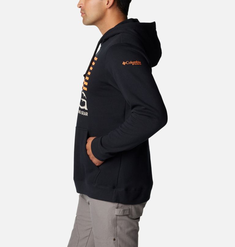 Men's PHG Hunt Star Hoodie, Color: Black, Blaze Dog Star, image 3