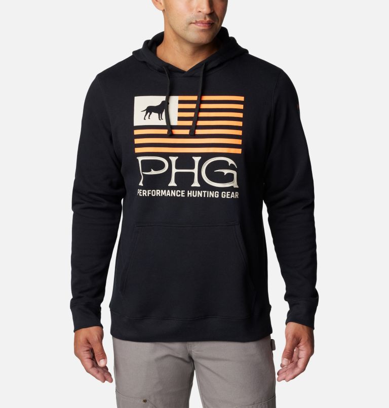 Men's PHG Hunt Star Hoodie, Color: Black, Blaze Dog Star, image 1