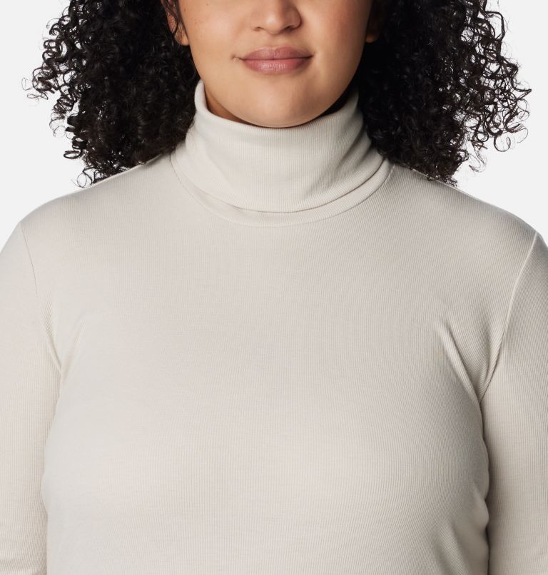 Women's Boundless Trek Ribbed Turtleneck Long Sleeve Shirt - Plus Size, Color: Dark Stone, image 4