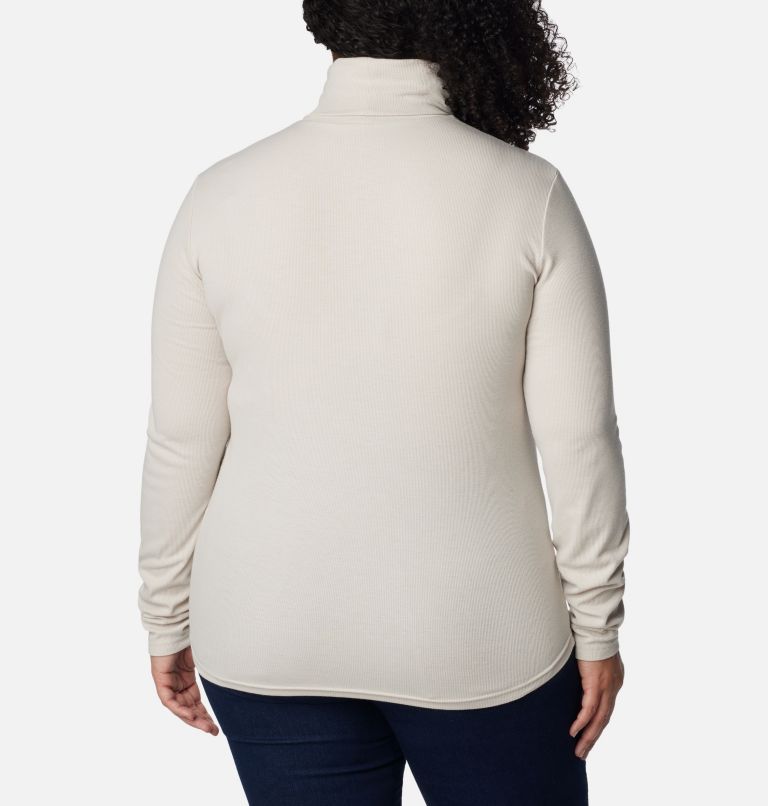 Women's Boundless Trek Ribbed Turtleneck Long Sleeve Shirt - Plus Size, Color: Dark Stone, image 2