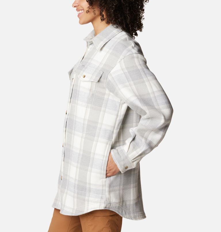Manteau-chemise Calico Basin pour femmes, Color: Sea Salt Buffalo Ombre, image 4