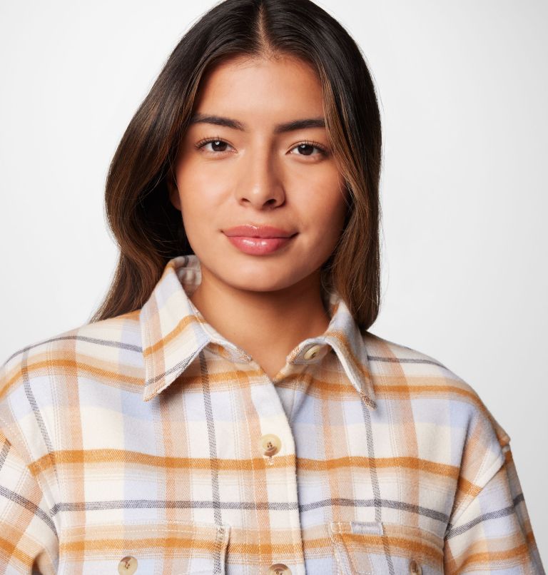 Women's Calico Basin Shirt Jacket, Color: Chalk Classic Multi Tartan, image 5