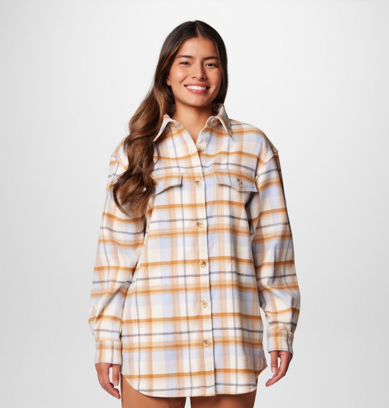 Women's Calico Basin Shirt Jacket, Color: Chalk Classic Multi Tartan, image 1