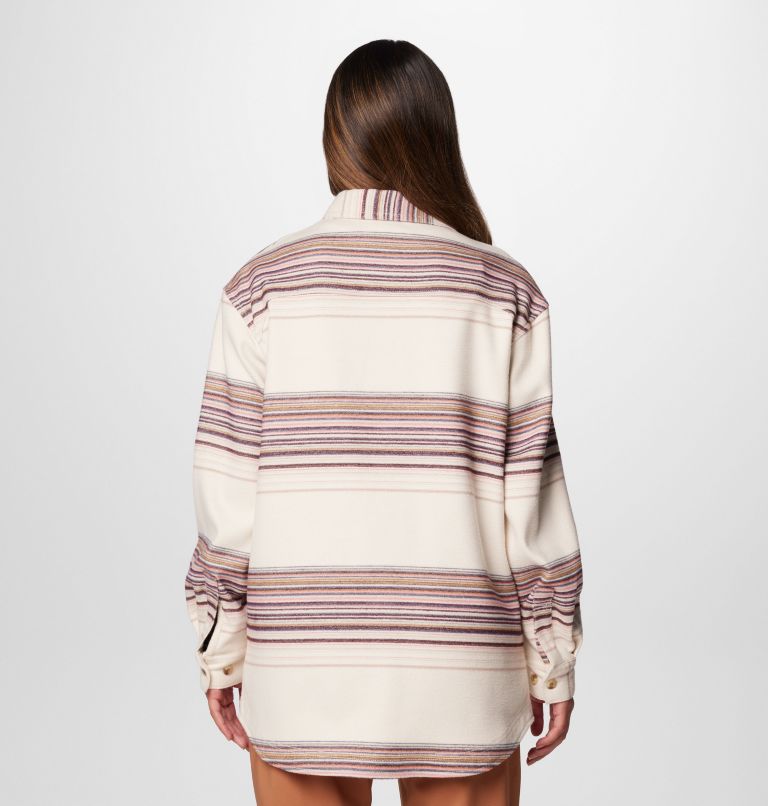 Women's Calico Basin Shirt Jacket, Color: Chalk Vista Stripe, image 2