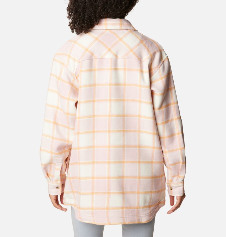 Women's Calico Basin Shirt Jacket, Color: Sunset Peach Buffalo Ombre, image 2